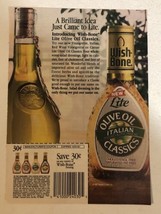 1991 Wishbone Olive Oil Italian Classics Vintage Print Ad Coupon pa18 - £4.42 GBP