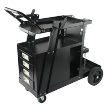 Welding Cart, 2-Tier 4 Drawers, 265 LBS, Swivel Wheels, MIG Welder/Plasma Cutter - £106.94 GBP