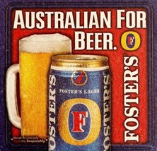 Foster&#39;s Lager Coaster Vintage Brewery Bloomin Onion Food Promo Collectibles C96 - £7.69 GBP