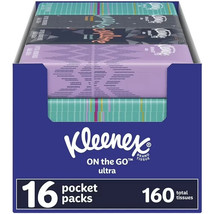 On-The-Go Facial Tissues, 16 On-The-Go Packs, 10 per Box Kleenex (160 To... - $15.83