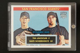 2007 Baseball Topps '52 Dynamic Duo Tim Lincecum Nate Schierholtz DD1 Rookie RC - $10.89