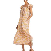 KNOX ROSE Mustard Yellow Pink Tropical Floral Sleeveless Tiered MaxiDres... - $39.77 CAD