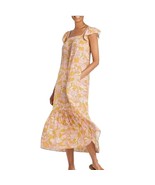 KNOX ROSE Mustard Yellow Pink Tropical Floral Sleeveless Tiered MaxiDres... - $29.00