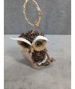 Handmade Natural Materials Owl Figurine Ornament  3.5&quot; - $10.38