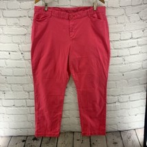 Khakis By Gap Pants Womens Sz 16R Pink Coral Slim City Cropped - £15.47 GBP