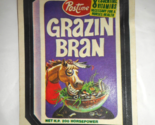 1973 Topps Original Wacky Packages 4th Series Grazin Bran Cereal (tan back) - $9.89