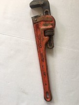 The Ridge Tool Co Vintage Rigid Heavy Duty Straight 14” Pipe Wrench Made In USA - £19.72 GBP