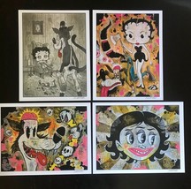 8.5x11 Set #6 WOLF Signed prints By Frank Forte Pop Surrealism Cartoon Dark Art - £29.37 GBP