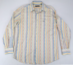 Missoni Sport Multicolor Button Shirt size 52 L Vertical Striped Logo Co... - £44.02 GBP