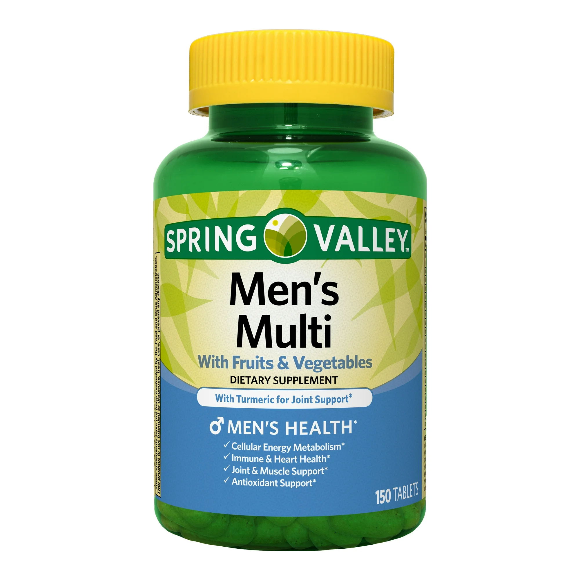 Spring Valley Men&#39;s Multi Tablets with Turmeric for Joint Support, 150 C... - $34.17 CAD