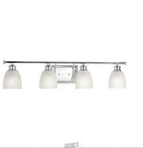 Lucky Collection 33.56 in. 4-Light Polished Chrome Bathroom Vanity Light - £89.26 GBP