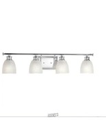 Lucky Collection 33.56 in. 4-Light Polished Chrome Bathroom Vanity Light - $155.82 CAD