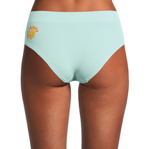 No Boundaries Women&#39;s Seamless Hipster Panties Size LARGE Aqua Cloud Flower - $11.64