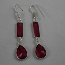 925 Sterling Silver Pink Quartz Gemstone Handmade Earrings Women Gift BES-1377 - £20.65 GBP