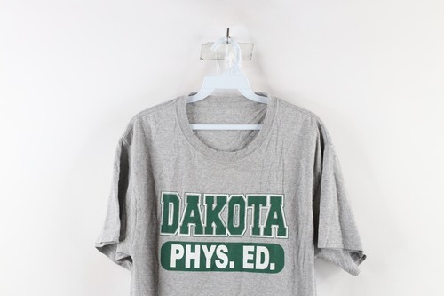 Vintage Streetwear Mens Medium Spell Out Dakota Phys Ed Short Sleeve T-Shirt Item image 2