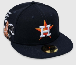Houston Astros New Era Cloud Icon 59FIFTY Fitted Hat Cap Size 7 3/4 Blue... - $39.59