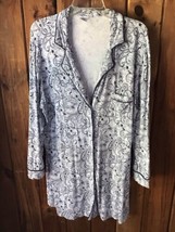 Liz Claiborne Nightgown  Pajamas Size XXL Blue Floral Paisley Long Sleev... - $13.10