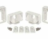 &#39;Severe Weather 4-Pack White Flat Rail Brackets&#39; #7228 - £18.82 GBP