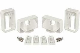 &#39;Severe Weather 4-Pack White Flat Rail Brackets&#39; #7228 - £18.69 GBP