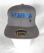 OURAY SPORTSWEAR &quot;Rising&quot; Logo Gray Baseball Cap Hat Flatbrim Snapback M... - $18.46
