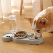  Automatic Food &amp; Water Dispenser Multi-Functional Pet Double Bowl Feeder  - £15.27 GBP