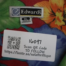 Edwards Shirt Mens XL Multicolor Short Sleeve Spread Collar Tropical Button Up - £20.51 GBP
