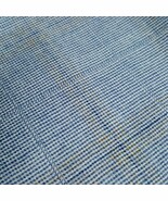 3.33yds - Luxury Imported Glen Plaid Wool Blue Gray Suiting Fabric 59&quot; x... - $125.00