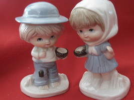 Vintage Boy and Girl Cookie Kids Figurines - £6.76 GBP