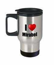 Mirabel Travel Mug Insulated I Love City Lover Pride Funny Gift Idea For Novelty - £15.95 GBP