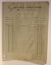Vintage Order Form Gwen&#39;s Supply Center Los Angeles California - £5.44 GBP