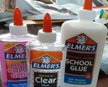 New 3pc Elmer&#39;s Washable Translucent Color, clear, Glue  Great For Makin... - $7.92