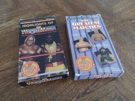 2 Videos WWF Highlights Of Wrestlemania VHS 1986 Hulk &amp; Mr. T Coliseum Video WWE - £20.91 GBP