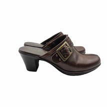 Clarks Bendables Women&#39;s Mirabelle Holly Leather Buckle Mule Clog Shoe 8.5 - $16.56