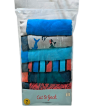 Cat &amp; Jack Boxer Briefs Boys L (12-14) Shark Assorted Multi 7 Pairs 100%... - $226.18 MXN