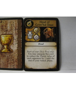 2005 World of Warcraft Board Game piece: Item Card - Head of Grim&#39;Hal Duuc - £0.78 GBP