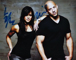 Fast And Furious Cast Signed Photo X2 - Vin Diesel, Michelle Rodriquez w/COA - £142.28 GBP