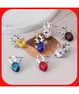 New Beautiful Absolutely Adorable Colorful Christmas Reindeer Stud Earrings - £5.48 GBP