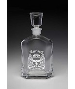 Morrissey Irish Coat of Arms Whiskey Decanter (Sand Etched) - $73.53 CAD