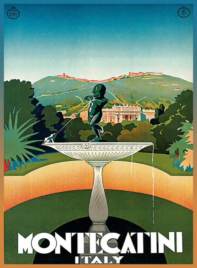 Quality POSTER.Montecatini Italy travel.Room Home wall Decor art print.q677