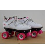 Chicago bullet women’s 4 wheel  quad speed roller skates white/pink size... - $63.05 CAD