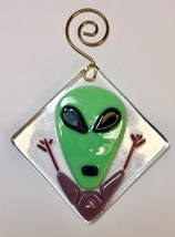 Alien Fused Glass Ornament - $30.00