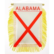 Alabama State Flag Mini Banner 3&quot; x 5&quot; - £8.55 GBP