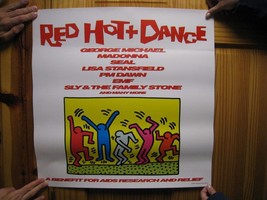 Keith Haring Poster Red Hot + Dance Concert Benefit AIDS Research Madonna - £141.58 GBP