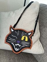 Winking Black Cat Purse Spirit Halloween Crossbody Bag Adjustable Strap - $293.82 MXN