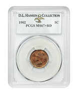 1902 1C PCGS MS67+RD ex: D.L. Hansen - £30,044.31 GBP