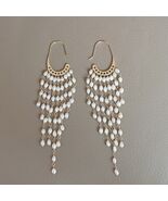 Handmade Multi Layer Natural Freshwater Pearl Tassel Dangle Earrings Gol... - $69.99