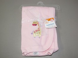 Swiggles giraffe pink thermal baby blanket Girl Cotton Waffle Weave NEW - £31.64 GBP