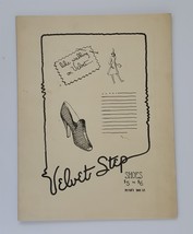 1945 vintage ORIG SHOE AD pen ink drawing ART Velvet Step 13&quot;x11&quot; poster - £52.84 GBP