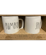 New Rae Dunn LL Pumpkin Spice Mug Set Large Letter Thanksgiving Hallowee... - $74.41