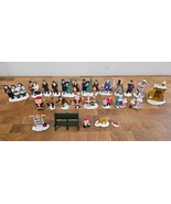 Christmas Village Figures Lot of 24 Pcs - Lemax - Dept 56 - Hawthorne Vi... - $62.88